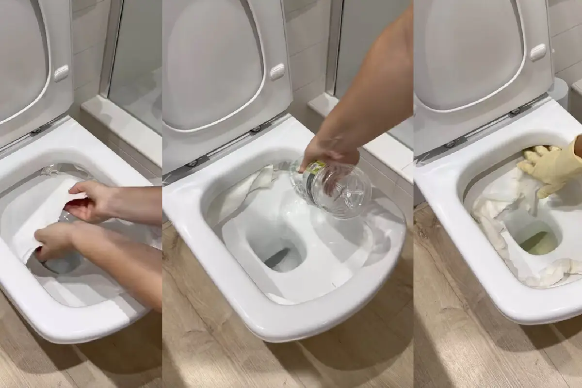 Fjerne kalk i toilettet: Et simpelt trick med køkkenrulle